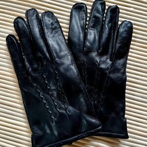 Aris Mens Cashmere Lined Leather Gloves NWOT